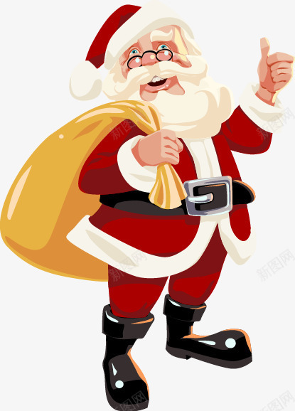 卡通圣诞老人形象png免抠素材_88icon https://88icon.com 卡通形象矢量素材圣诞老人大胡子礼物