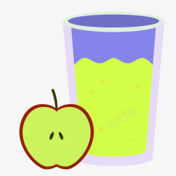 卡通苹果汁素材