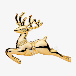 金色驯鹿金色的可爱圣诞驯鹿高清图片