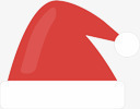 红色卡通圣诞帽图标图标