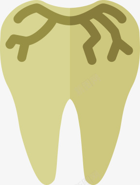 大黄牙蛀牙图标图标