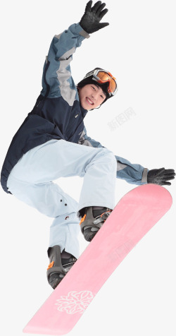 男生滑雪人物素材