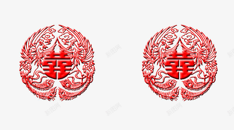 喜字剪纸png免抠素材_88icon https://88icon.com 剪纸 喜字 窗花 结婚