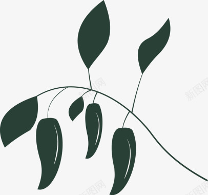 辣椒植物图标矢量图图标
