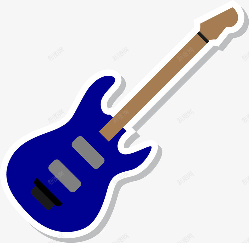 蓝色电吉他png免抠素材_88icon https://88icon.com 弦乐 拨弦乐器 擦弦乐器 管弦乐 蓝色 音乐种类