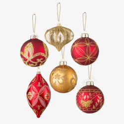 小球圣诞树红色小球饰品高清图片