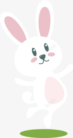 白色兔子表情包矢量图素材