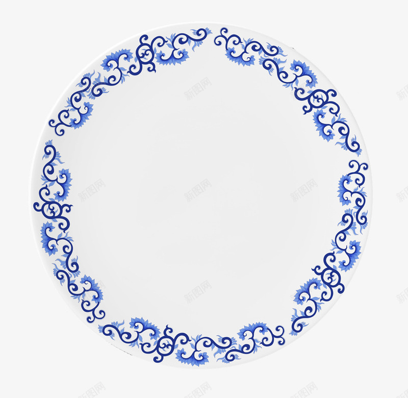 青花瓷盘子png免抠素材_88icon https://88icon.com 中国风 产品实物 厨房用品 花边