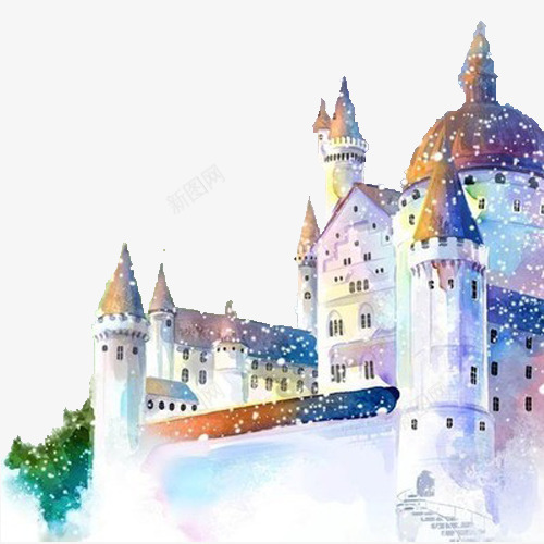 冰雪城堡插画png免抠素材_88icon https://88icon.com 冰 冰雪 冰雪城堡 城堡 插画 雪