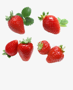 淘宝生鲜红色草莓素材
