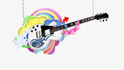 彩色的电吉他电吉他高清图片