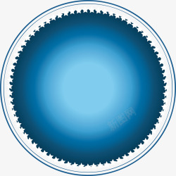 水彩光圈蓝色圆圈卡片高清图片