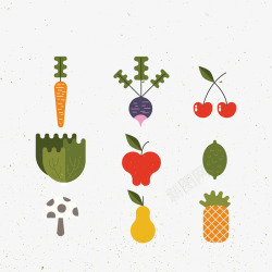 9款抽象蔬果素材