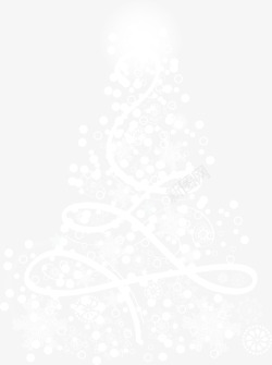 喜庆圆点唯美白色圣诞树高清图片