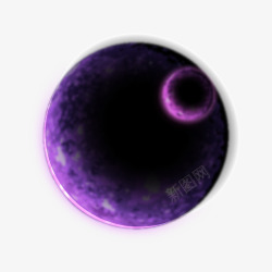 唯美紫色星球圆球素材