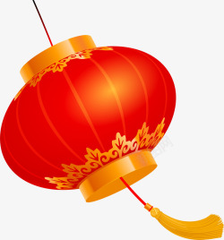 红色漂浮中国风灯笼挂饰素材