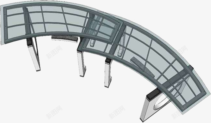 玻璃顶结构廊架png免抠素材_88icon https://88icon.com 廊架 廊架展示图 廊架示意图 玻璃顶