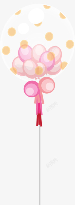 儿童节梦幻粉色气球素材