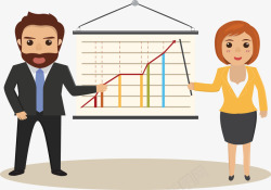 销售业绩介绍说明矢量图素材