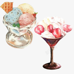 冰淇淋球片素材