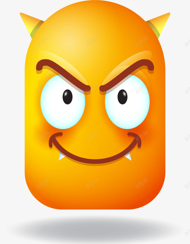 小恶魔表情png免抠素材_88icon https://88icon.com emoji 卡通 可爱 大黄脸 小恶魔 表情包