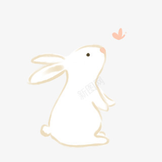 兔子卡通兔子追蝴蝶png免抠素材_88icon https://88icon.com 兔子 兔子简笔画 卡通 蝴蝶