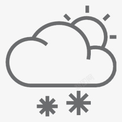 天气预报LOGO天气云太阳雪Outlineicons图标高清图片