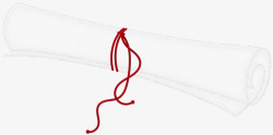 红色绳子卷轴素材