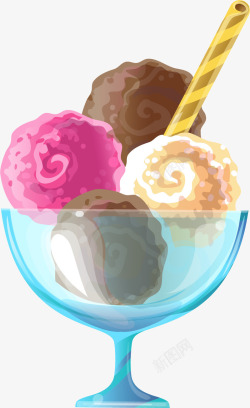 夏日甜点美味多彩冰激凌高清图片