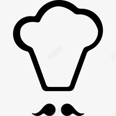 帽子雪人厨师图标图标