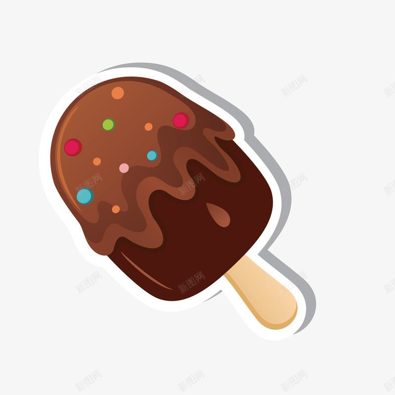 卡通巧克力冰棍png免抠素材_88icon https://88icon.com 冰棍 冰淇淋 冰激凌 冷饮 夏日冷饮 巧克力冰棍 广告设计 美味 设计 雪糕