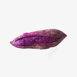 一个裂开的紫薯元素素材