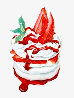 草莓奶油蛋糕素材