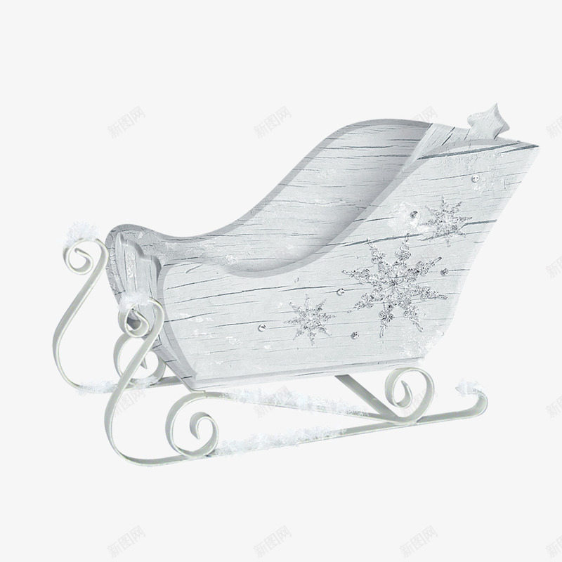 白色雪橇交通工具png免抠素材_88icon https://88icon.com 圣诞 圣诞车 车子 雪橇