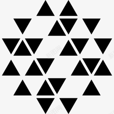 多边形形状的三角形装饰图标图标