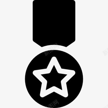 好莱坞明星星勋章图标图标
