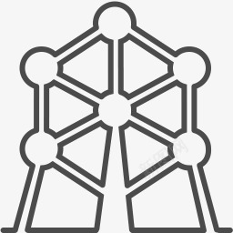 原子塔建筑布鲁塞尔atomiumIcon图标图标