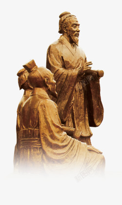 中国风国学经典人物雕塑素材