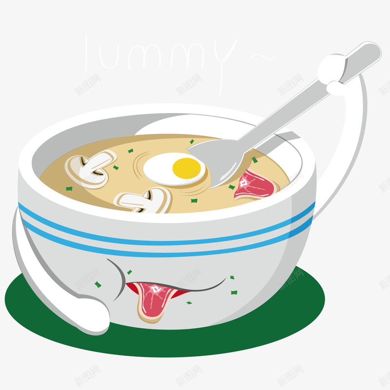一碗鸡蛋汤矢量图ai免抠素材_88icon https://88icon.com 一碗汤 吃的 矢量素材 食品 食物 鸡蛋 矢量图