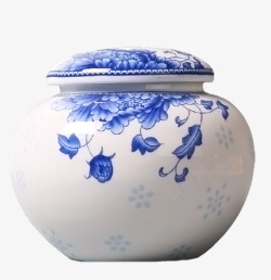茶叶罐陶瓷青花瓷素材