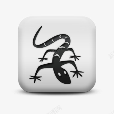 蜥蜴免抠PNG不光滑的白色的广场图标动物动物图标