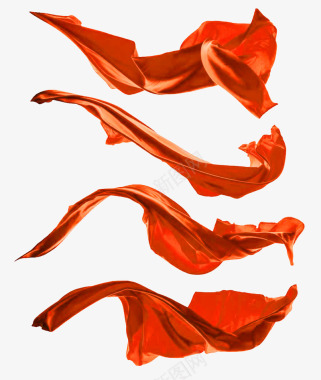 对称红色丝绸丝绸装饰图案icon图标图标