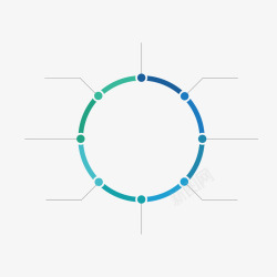 蓝色圆环科技分析素材