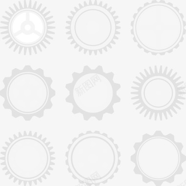 回型圆圈标矢量图图标图标