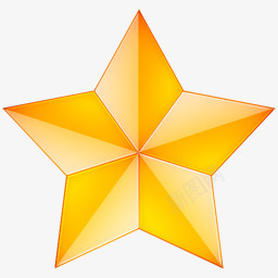 创新风格金色立体星星水晶vista风格系统电脑图标图标