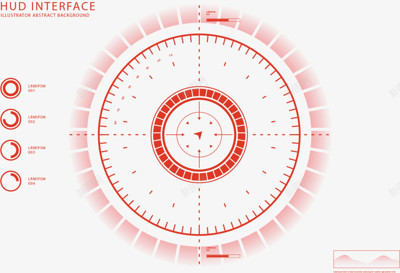 未来感卡通HUD矢量图ai免抠素材_88icon https://88icon.com HUD圆环 卡通风格 圆形 循环HUD未来 未来感 红色 矢量图