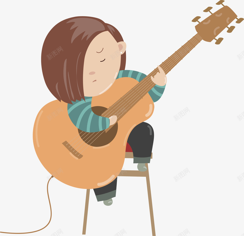弹吉他的男孩矢量图ai免抠素材_88icon https://88icon.com 乐器 创意 卡通手绘 吉他 水彩 男孩 男生 男高音 矢量图 音乐