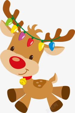 圣诞老人挂件圣诞麋鹿高清图片