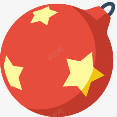 彩球铃铛圣诞装饰品彩球图标圣诞礼物装饰物图标