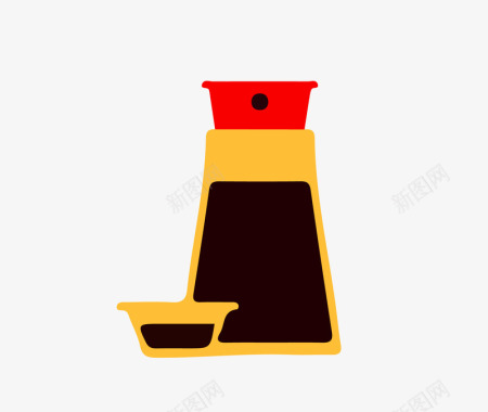 酱油酱油瓶矢量图图标图标